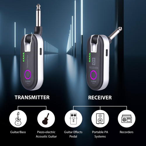 Sistema Inalámbrico Transmisor Y Receptor De Guitarra De 2,4