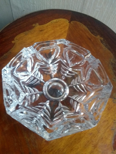 Cenicero Cristal G D R Tallado A Mano Elegante Hermoso