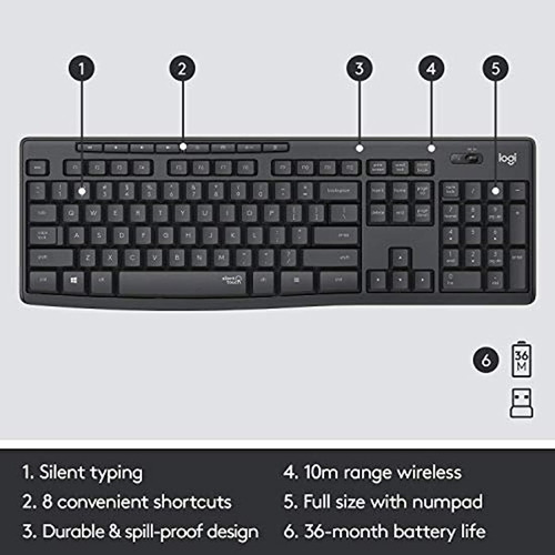 Imagen 6 de 7 de Combo De Mouse Y Teclado Inalámbrico Con Tecnología