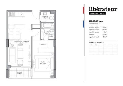 Imagen 29 de 29 de Liberateur - Unidad 202 - 2 Ambientes -con Cochera Y Baulera