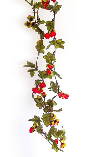 2 Corrente De Azaleia Flor Artificial Vermelha Trepadeira | Parcelamento  sem juros