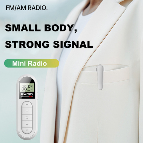 Rádio Fm Mini Pocket Clip Radio Com Fone De Ouvido