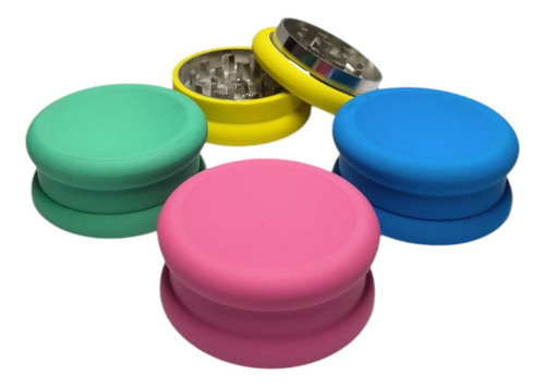 Grinder De Hierbas The Bong Macarron Cóncavo 2.2cm X 5cm Azul