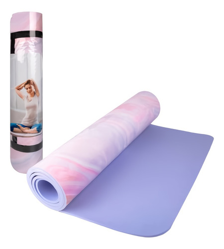 Tapete De Yoga Members 183 X 61 X 0.6cm Antideslizante Color Violeta