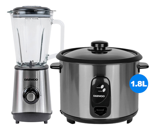 Combo Daewoo Licuadora 1.5l+arrocera Acero Inoxidable 1.8l