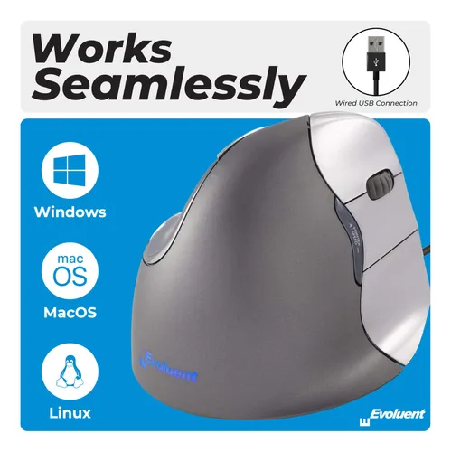 Evoluent Verticalmouse 4 (modelo # Vm4r) Mouse De Tamaño E.