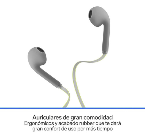 Audífonos Bluetooth Con Cable Reflejante Verde | Aud-7000cve