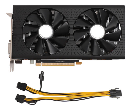 Tarjeta Gráfica De 256 Bits Con Doble Ventilador Para Rx580