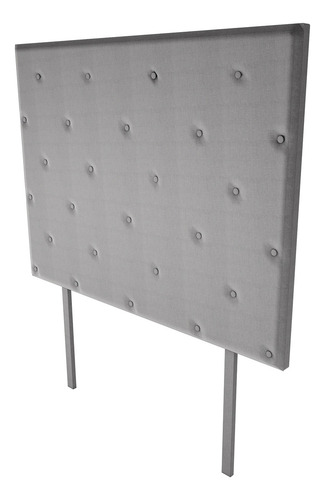 Cabecera De Recamara Quintana Tapiz King Size Color Gris Oscuro