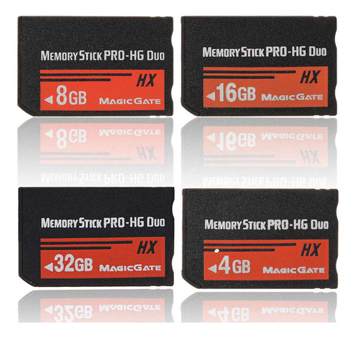 . 2 Tarjetas Memory Stick Ms Pro Duo Flash De 32 Gb Para C