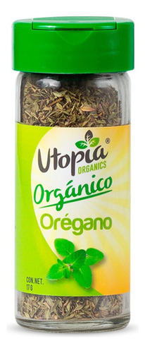 Orégano Utopia Organico Frasco de Vidrio 17g