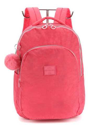 Mochila Escolar Up4you Luxcel Pompom Rosa - 7151