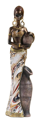 Estatuilla De Mujer Africana Retro Con Escultura Africana Ho