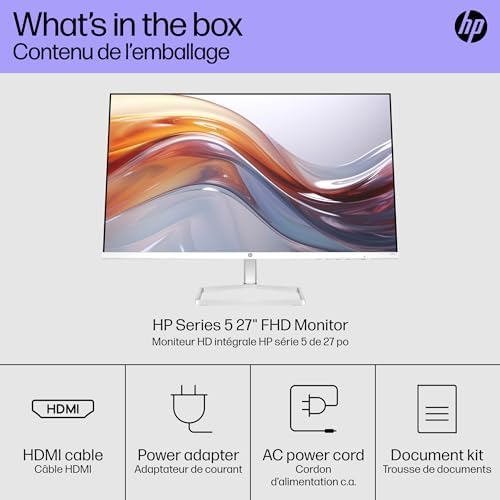 Monitor Fhd De Hp Serie 5 27 Pulgadas, Pantalla Full Hd X De