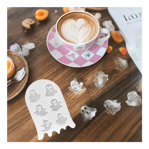 Bandeja De Cubos De Hielo De Silicona De Forma Fantasma Para