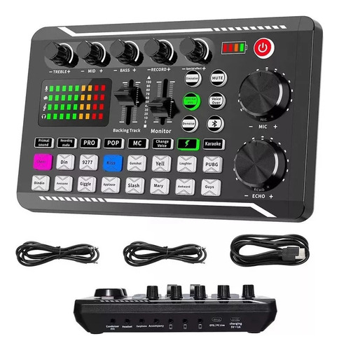 Mezclador De Audio Profesional Para Tarjeta Sonido En Vivo