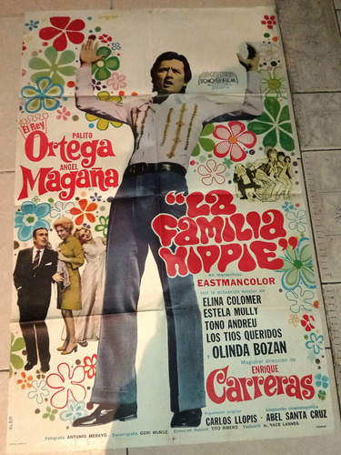 Póster Afiche Cine La Familia Hippie 76x115 Cm Mate (Usado)