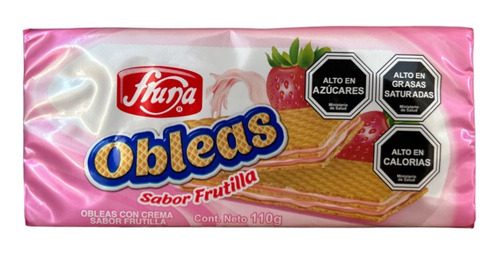 Galletas Obleas Sabor Frutilla 110g  