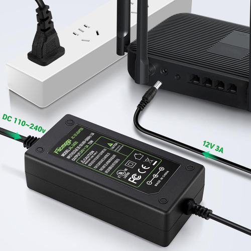 Adaptador De Corriente Facmogu Dc 24v 3a 72w Para Luces Led
