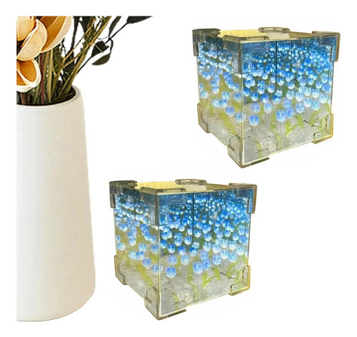 2 Espejos Románticos Con Espejo En Forma De Flor Eterna Tuli