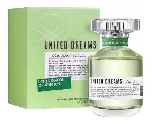 Perfume Benetton United Dreams Live Free Edt 80ml Mujer