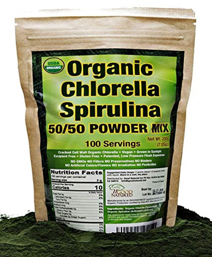 Spirulina Orgánica En Polvo Good Natured Chlorella 50/50