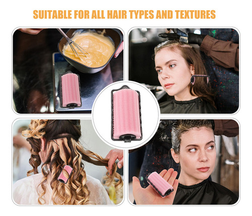 6 Rulos De Esponja Suave Para Cabello Largo, Rulos De Pelo Y