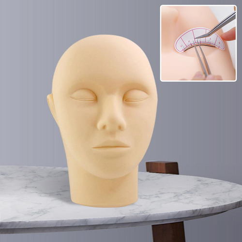 Cabeza De Maniquí De Pestañas Plana Para Práctica De