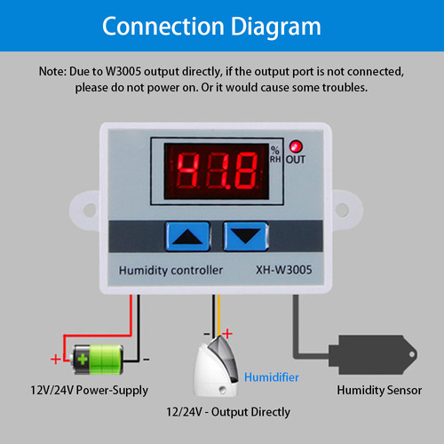 Regulador De Controlador De Umidade Digital Xh-w3005