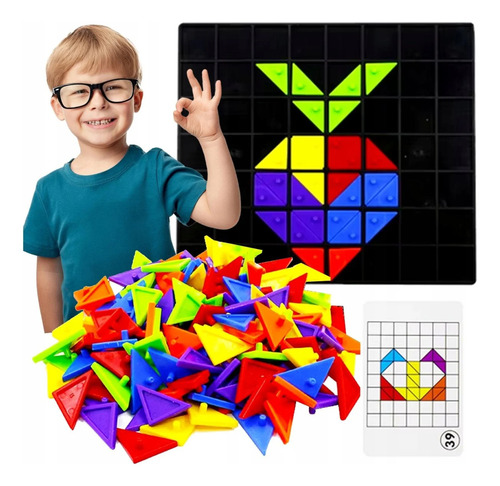 Jogo De Encaixe Quebra Cabeça Tangram Mesinha 150pç 54cartas Quantidade De Peças 150 Versão Do Personagem 54 Cartas