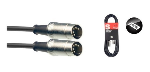 Cable Midi Macho - Macho X 3 Mts Fichas Metalicas 1ª Calidad