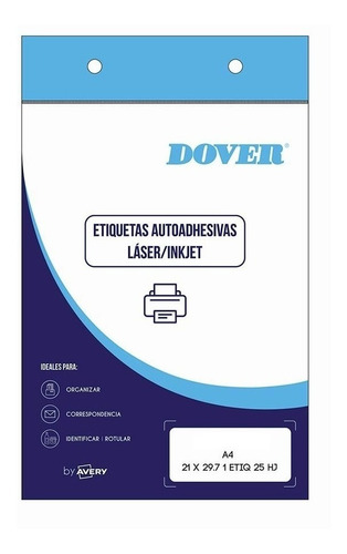 Imagen 1 de 1 de Etiquetas Blancas Dover 10.5 X 7.4 A4 800 Et.
