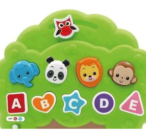 Teclado Árvore Divertida Baby Luz E Som Com 3 Idiomas Dm
