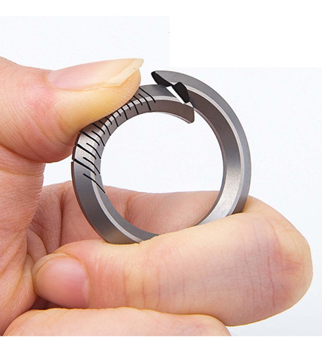 Llavero Clásico Unisex Cintura Cinturón Hebilla Titanio