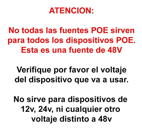 Imagen 2 de 9 de Fuente Poe 48v 0.32a 15w Ubiquiti Gigabit Ethernet