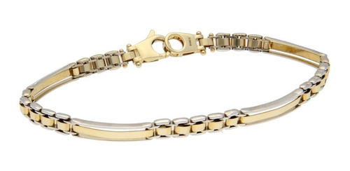 Imagen 2 de 6 de Pulsera Delgada Oro 14k, 10.6 Gramos. Dos Tonos.