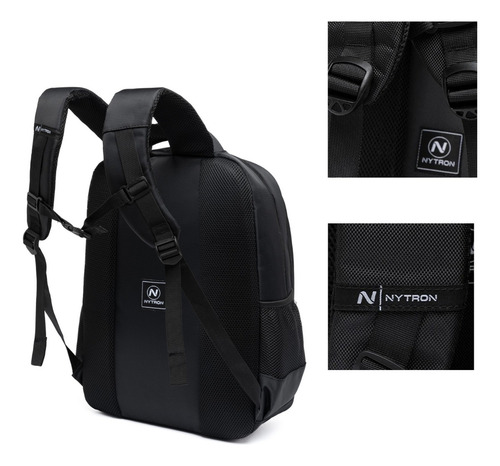 Mochila Executiva Nytron New York Preto Ny0026 C/cabo De Aço