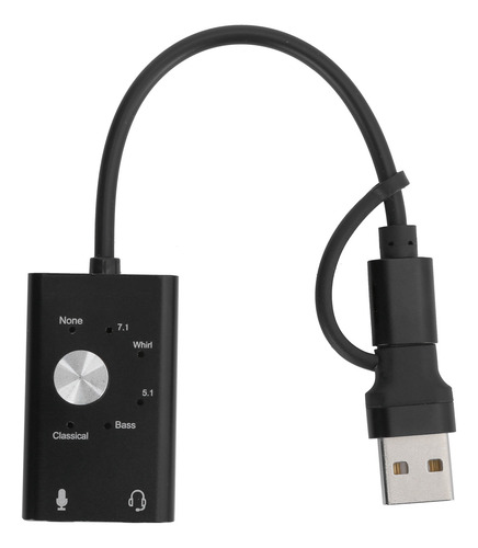 Tarjeta De Sonido Type-c To Audio Para Portátil Externa De 7