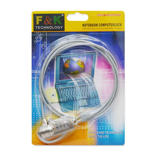 Imagen 5 de 6 de Guaya De Seguridad Con Clave Para Portátil, Monitor, Etc.