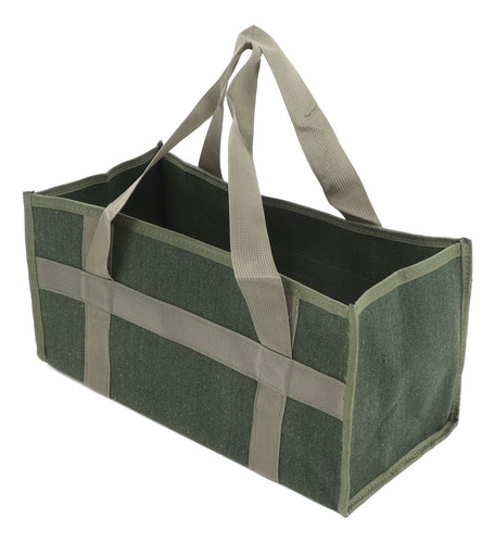 Bolsa De Herramientas De Boca Ancha De Lona Verde De Gran Ca