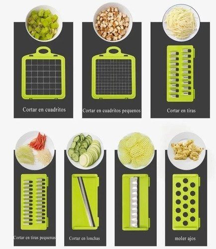 Imagen 8 de 8 de Procesador Picador Cortador Rallador Vegetal Fruta Alimentos