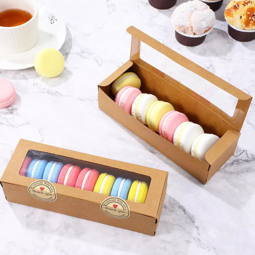 # Caja De Cartón Para Galletas, 50 Unidades, Abre La Ventana