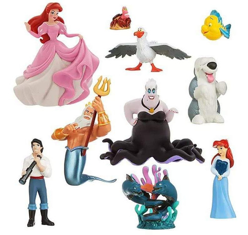 Play Set Ariel La Sirenita Lujo Ursula 10 Pzas Disney Store