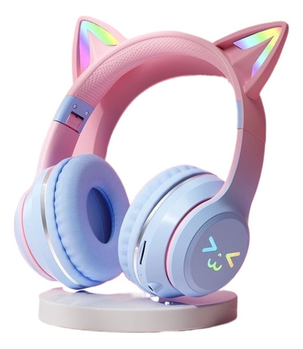 Auriculares Bluetooth Montados Cabeza Degradado Brillo Rgb