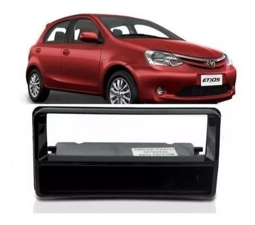 Moldura Painel Toyota Etios 2018 2019 Dvd 1 Din Black Piano