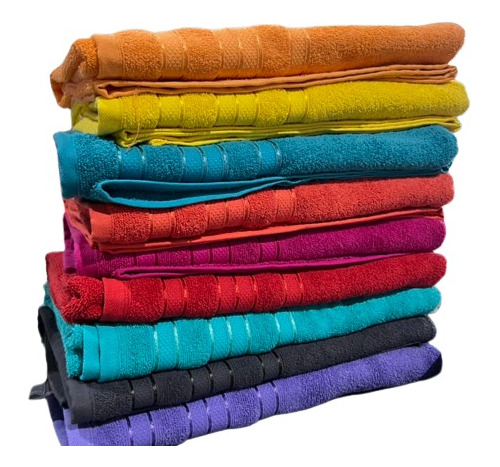 50 Toallas De Baño Completo 100% Algodón 85cm X1.70m Color Blanco