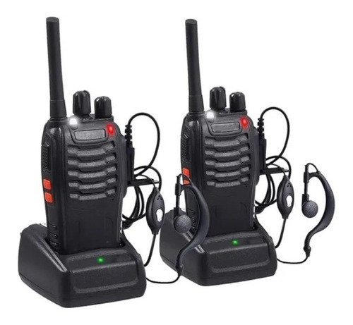 Kit 2 Walkie Baofeng 888s + 2 Manos Libres