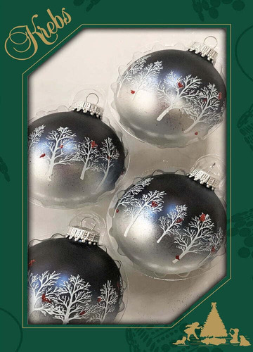 Adornos De Cristal Para Árbol De Navidad 4 Piezas Esferas