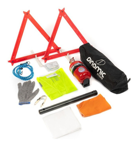 Imagen 1 de 10 de Kit Seguridad Auto 10 En 1 Chaleco Baliza Matafuego + Envio.