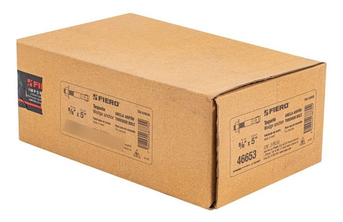 Caja C/25 Taquetes Arpon De 5/8x5 Fiero C/tuerca Y Arandela
